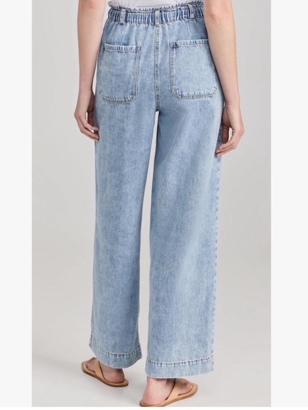 NEW RAILS Ryan Wide Leg Denim Trouser Pants.  Drawstring Waist.  Size M - Picture 3 of 11
